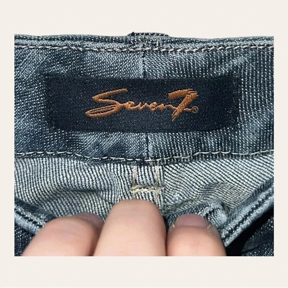 0731. SEVEN 7 DENIM JEANS SIZE 10 MEDIUM WASH IN COLOR - Picture 9 of 15